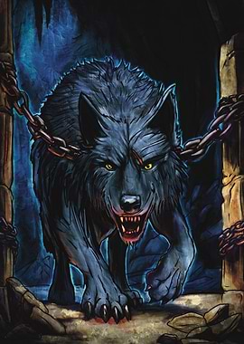 Ferocious Wolf Illustration