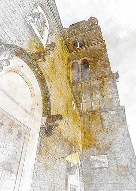 Stone Tower and Archway Caserta Vecchia