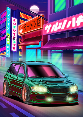 Mitsubishi Lancer Evo Wagon Neon Night