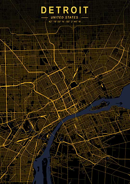 Detroit Golden City Map