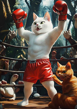 Cat Boxer Victory