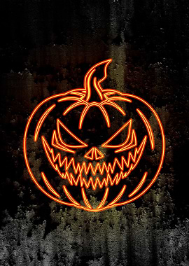 Halloween Pumpkin Neon Sign
