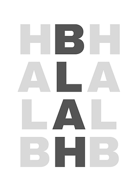 Blah blah blah Abstract Letter Art