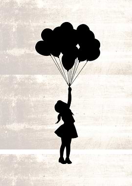 Banksy Floating Balloon Girl