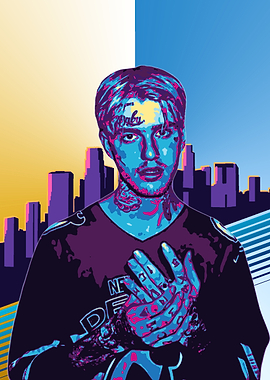 Lil Peep Cityscape Portrait