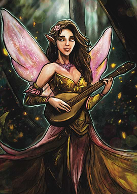 Fairy Bard with Lute