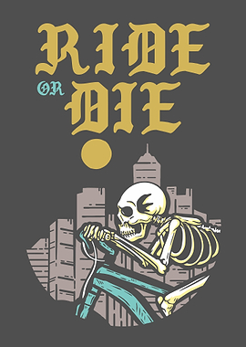 Skeleton Riding Bicycle