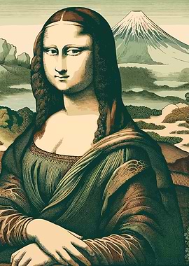 Mona Lisa Mount Fuji