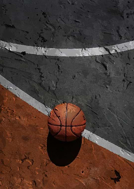 Basketball on Court