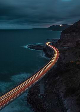 Coastal Bridge at Dusk