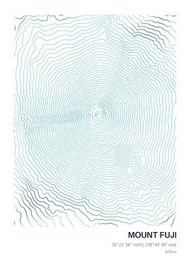 Mount Fuji Topographic Map