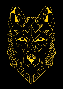 Geometric Wolf Head