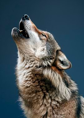 Wolf Howling Minimalist