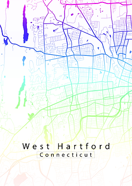 West Hartford Connecticut City Map