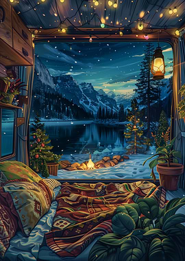 Cozy Christmas Camp by the Lake