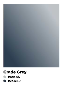 Gradient Grey Color Palette