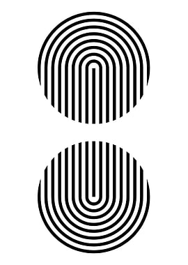 Black and White Geometric Circles