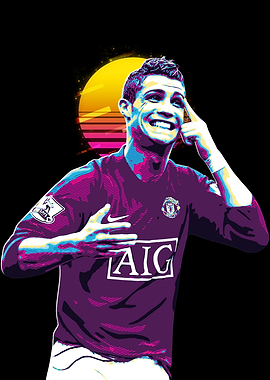Cristiano Ronaldo Retro Art