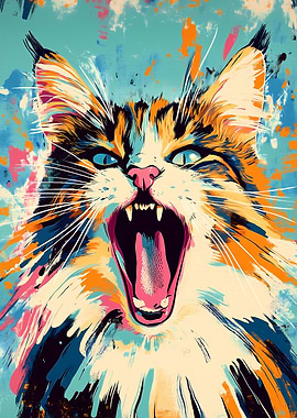 Yelling Cat Art