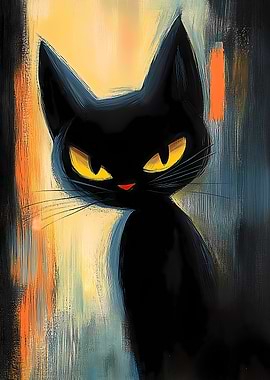 Black Cat Portrait