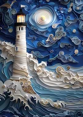 Papercut Lighthouse