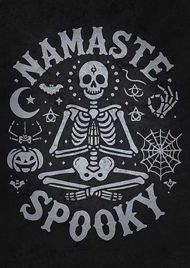 Namaste Spooky Halloween Skeleton