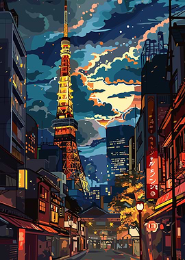 Tokyo Tower at Night