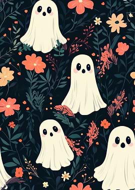 Ghostly Floral Pattern
