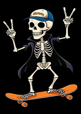 Skeleton Skateboarding