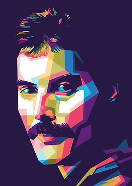 Freddie Mercury Queen Pop Art Portrait
