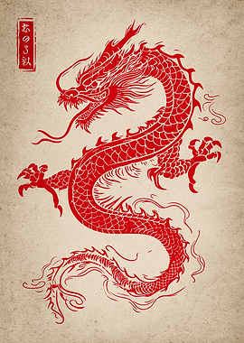 Asian Red Dragon