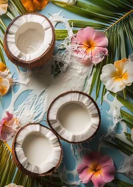 Coconut Milk and Flowers