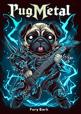 Pug Metal Fury Bark