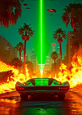 Retro Futuristic Cityscape