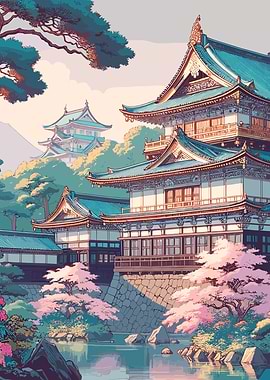 Japanese Temple Landscape