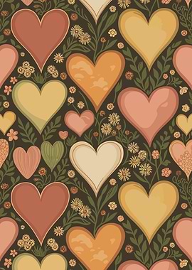 Hearts and Flowers Pattern