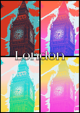 London Big Ben Pop Art