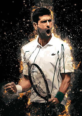 Novak Djokovic Tennis Art