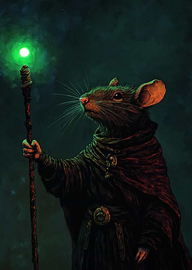 Rat Wizard with Staff