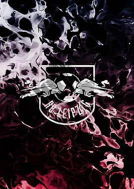RB Leipzig Logo on Fire
