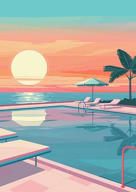 Sunset Poolside