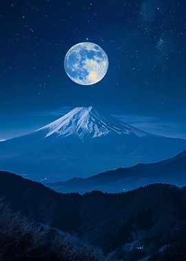 Mount Fuji Night Sky