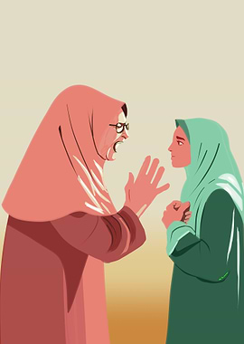 Angry Mother Scolds Daughter