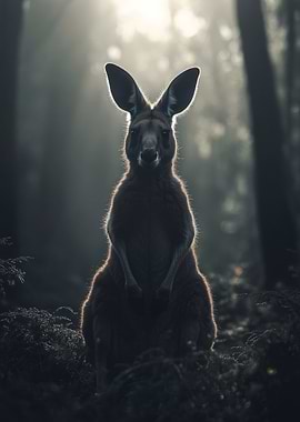 Kangaroo in the Forest