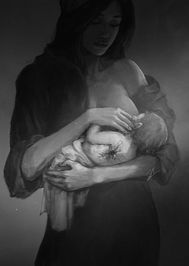 Mother and Child in Darkness