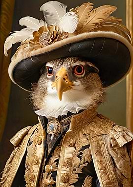 Hawk in Regal Attire