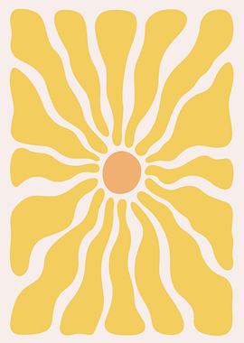 Aesthetic Vintage Flowers Retro Sunflower