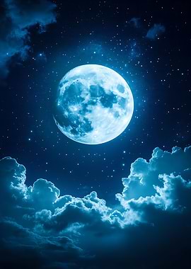 Full Moon Night Sky