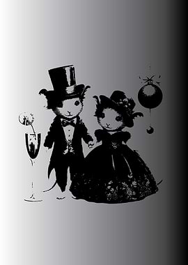 Mouse Couple New Year's Eve