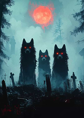 Wolves Under Blood Moon